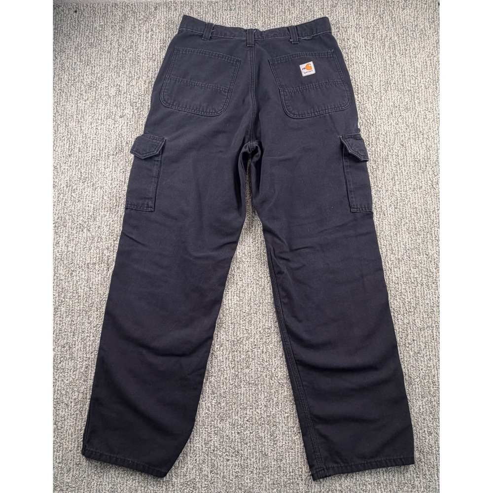 Carhartt Cargo Pants Men 33(30)x32 Black FR Flame Resistant Original Fit FRB240- - Picture 5 of 9